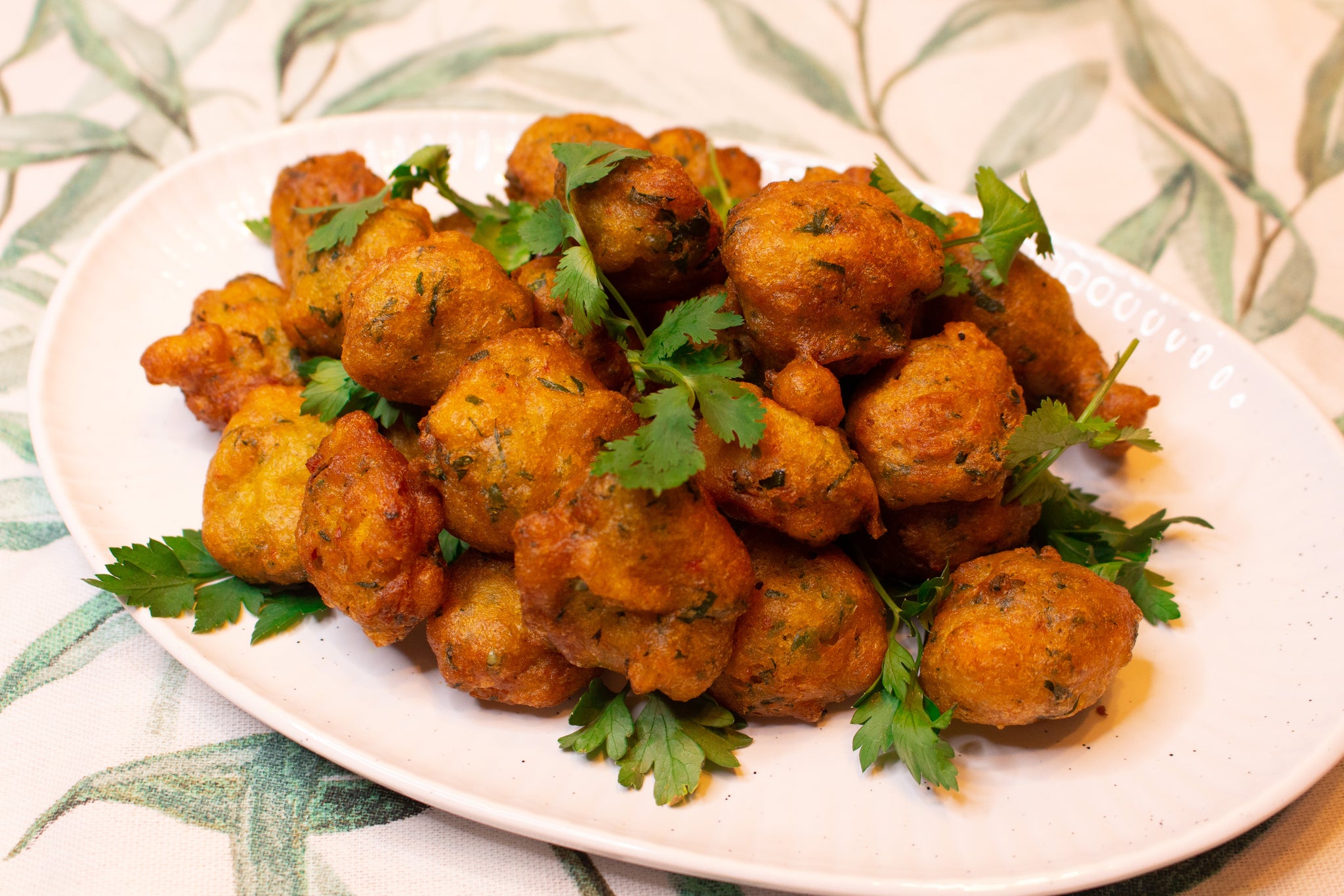PLANTAIN AND SPLIT PEA FRITTERS RECIPE