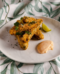 CRISPY CITRUS COD GOUJONS WITH PAPRIKA MAYO RECIPE